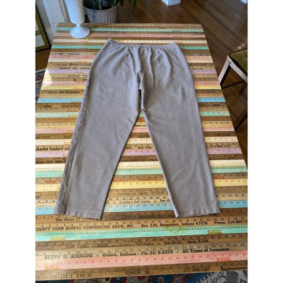 J Jill M Elastic Waist Pull On Stretch Cotton Jogger Pant Pockets Oatmeal Khaki - Picture 3 of 12